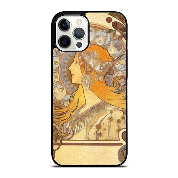 Alphonse Mucha  Zodiac Art Nouveau Painting Art iPhone Case - Picture 1 of 1